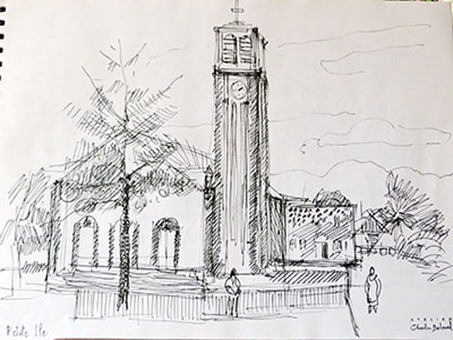 2_C34-page7_Dessin_Eglise-de-Petite-Ile_Réunion-2000_42x29,7