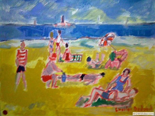 05-N95 Plage de St-Lunaire 2002-Huile 41x35