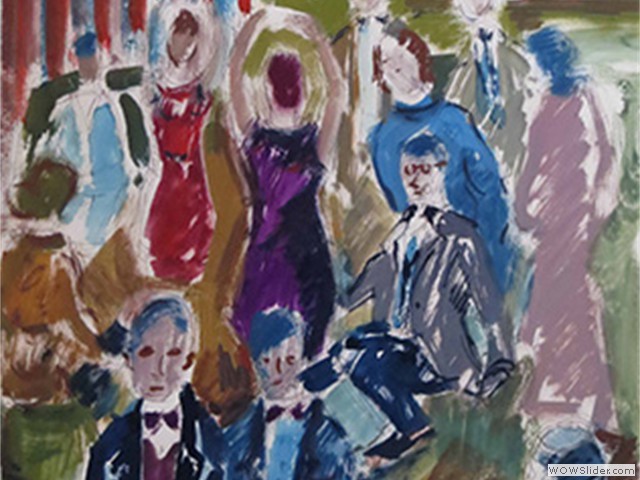 14-N1151 Gouache_Le cocktail_1970_40x60